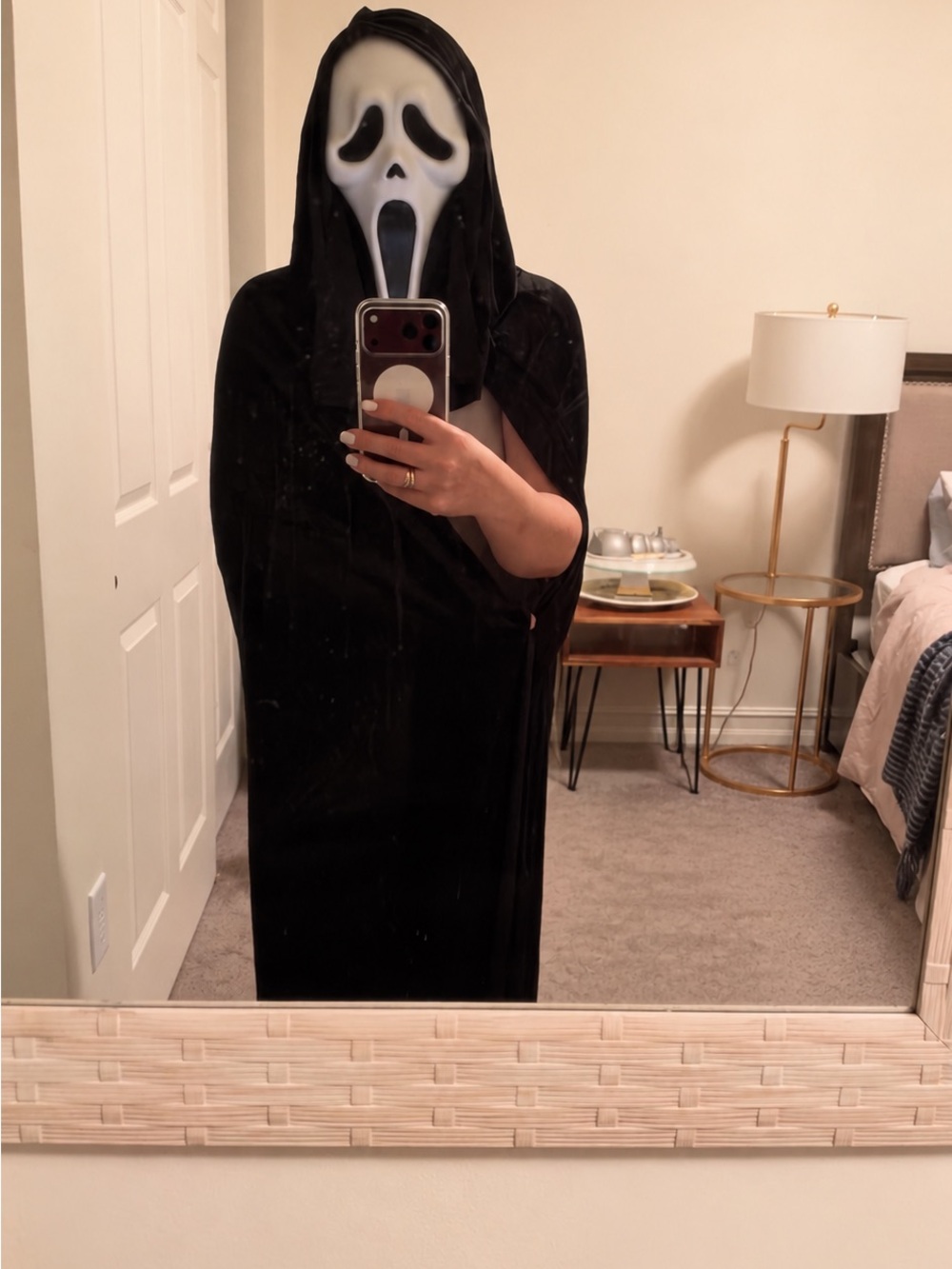Fun World Ghost Face Scream Costume Hooded Robe & Mask One Size New No Package